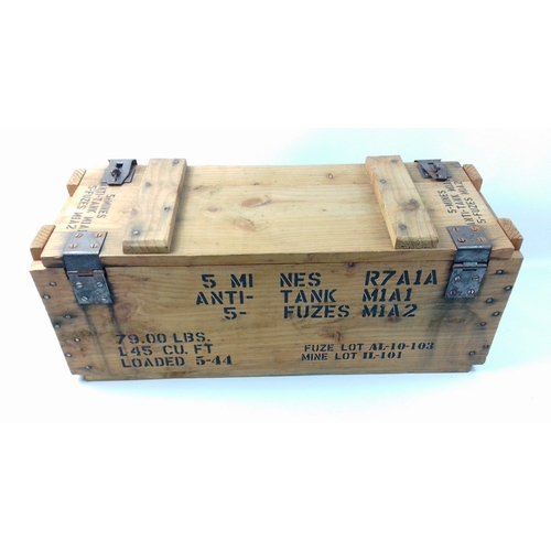 94 - A super useable WWII US anti-tank mine transport case. This has been re-built using the original har... 