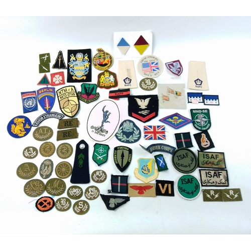 97 - A super collection of military cloth patches from WWII trades to Gulf War period including an Iraqi ... 