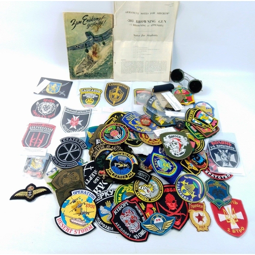 98 - A large collection of military cloth patches, mainly Ukrainian and Russian in origin. A super big co... 