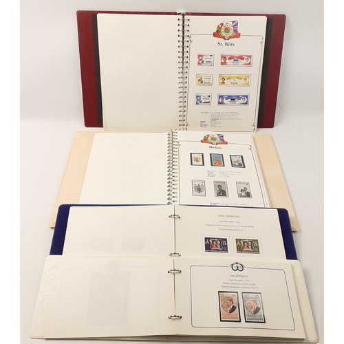 101 - STAMPS - Commonwealth Royal Commemorative Omnibus sets in four plush folders. All in very good condi... 