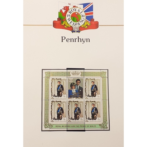 101 - STAMPS - Commonwealth Royal Commemorative Omnibus sets in four plush folders. All in very good condi... 