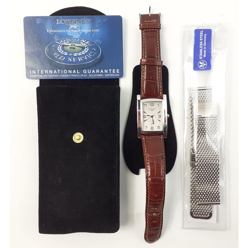 102 - A beautiful LONGINES classic gents DolceVita tank style automatic watch.  Model L5 657 4.  In lovely... 