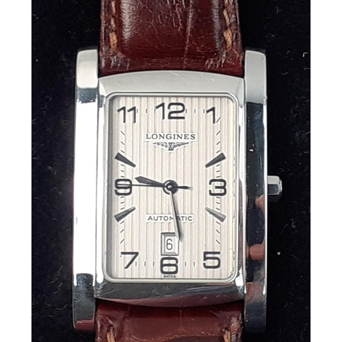 102 - A beautiful LONGINES classic gents DolceVita tank style automatic watch.  Model L5 657 4.  In lovely... 