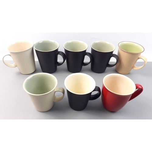 156 - Five large DENBY mugs of assorted colours plus 3 smaller#25