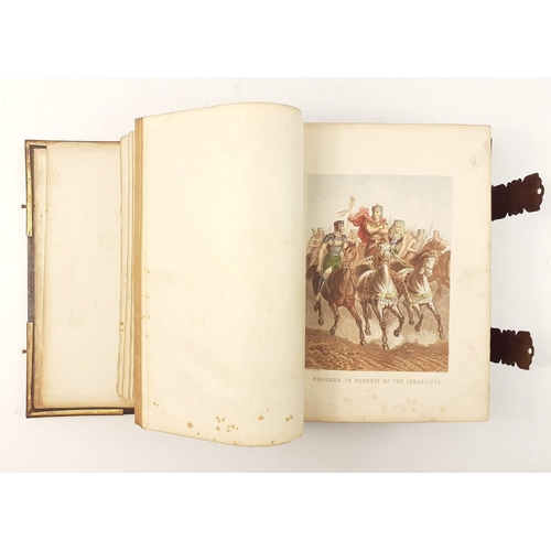 241 - A large and impressive Brown's family bible by McGready, Thomson & Niven c1851, with detached fr... 