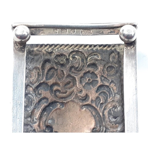 77 - An EDWARDIAN highly decorative 1902 SOLID SILVER Birmingham Hallmarked Vesta matchbox holder with re... 