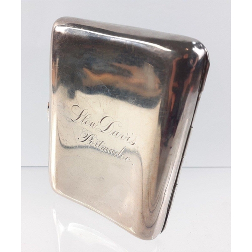 102 - A beautiful ART NOVEAU period solid silver fully hallmarked cigarette case with a wonderful depictio... 