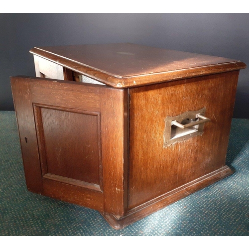 132 - A superb large 4 drawer cutlery cabinet by THE ALEXANDER CLARK COMPANY LTD, Fenchurch St, London, wi... 