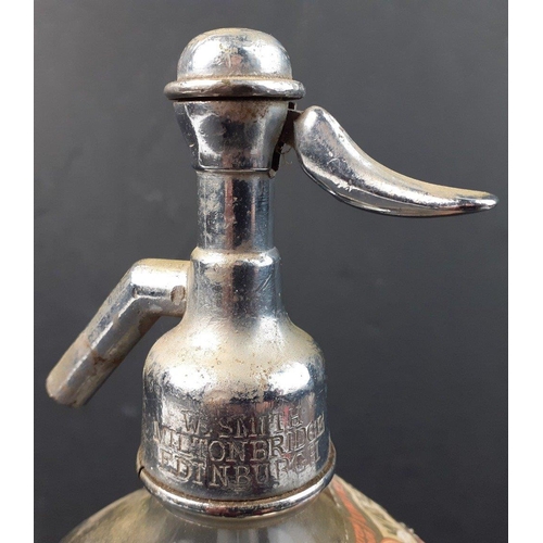 206 - A traditional soda syphon from Smith's of Milton Bridge, stands 33cm high.#208