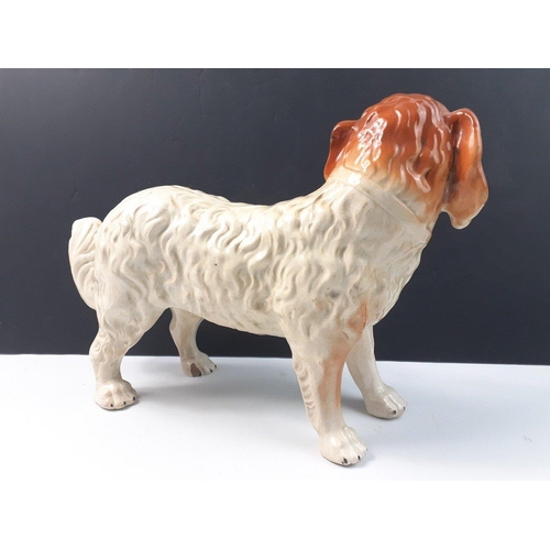 277 - A single large standing Staffordshire Wally dug exquisitely finished, some historic glaze issues wit... 