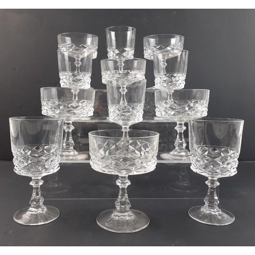 295 - Six crystal glasses and 6 crystal sundae dishes, all in good condition#297