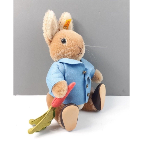 305 - STEIFF PETER RABBIT 100 year anniversary figure 660481 by Steiff, serial no 1902, with pin in ear - ... 