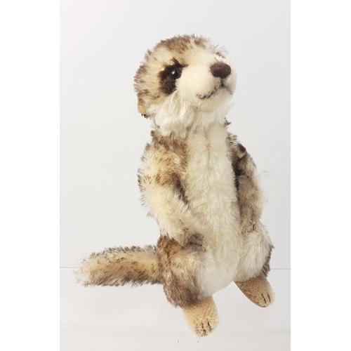 305A - STEIFF BABY MEERKAT No 045527 COCKIE MEERKAT with woven fur - dimension 21cm height - comes with a S... 