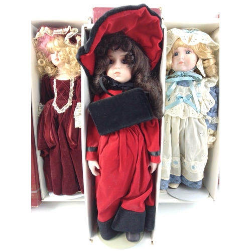 325 - Three ALBERON COLLECTABLE DOLLS each 16