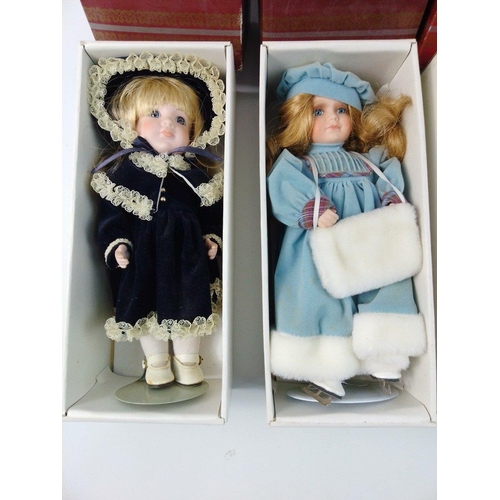 326 - Four ALBERON COLLECTABLE DOLLS each 10