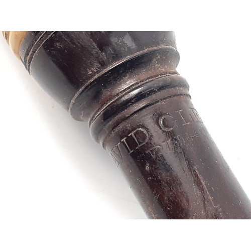 373 - An antique DAVID GLEN practice chanter#376