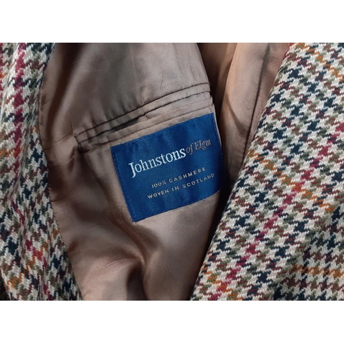 406 - A gent's CASHMERE tweed pattern jacket size 44” made by JOHNSTONS of ELGIN#409