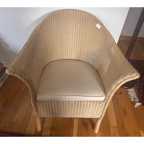 462 - A LLOYD LOOM inspired bedroom or conservatory wicker chair#467