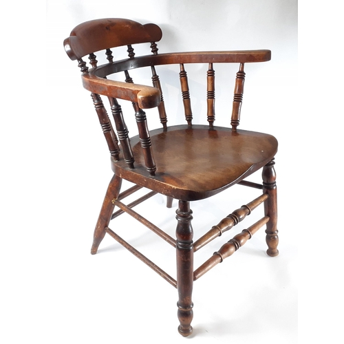 472 - An ANTIQUE CAPTAINS STYLE CHAIR - very comfortable and supportive chair - exactly as it was designed... 