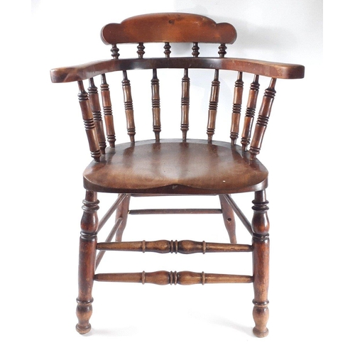 472 - An ANTIQUE CAPTAINS STYLE CHAIR - very comfortable and supportive chair - exactly as it was designed... 