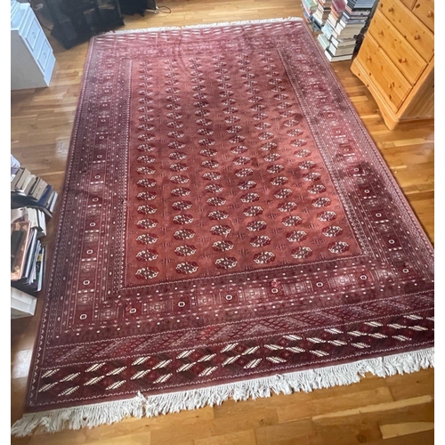 514 - A HUGE KIRMAN-SHAH IMPORTED pure new wool ORIENTAL design carpet/rug with hand knotted fringes - siz... 