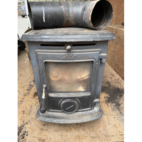 586 - EXCITING! An AGA made solid LITTLE WENLOCK LOG BURNING STOVE - cost new over £1100 - starting b... 