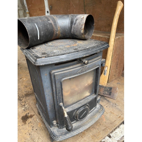 586 - EXCITING! An AGA made solid LITTLE WENLOCK LOG BURNING STOVE - cost new over £1100 - starting b... 