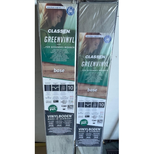 589 - Two packs of German made grey pvc effect laminate flooring - as new still in original packaging#595... 