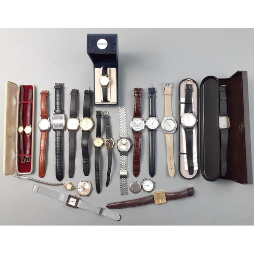 105 - A large quantity of wrist watches to include SEKONDA - SWATCH - LORUS - a Famous Grouse watch cased ... 