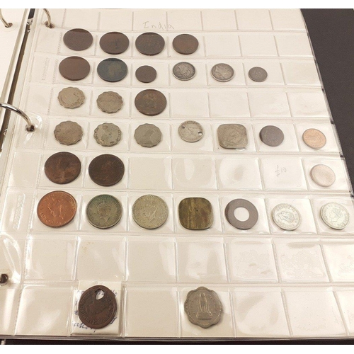 183 - A nice quality coin storage album with world coins of interest to include some silver.  South Africa... 