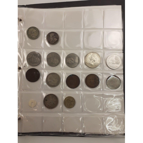 183 - A nice quality coin storage album with world coins of interest to include some silver.  South Africa... 