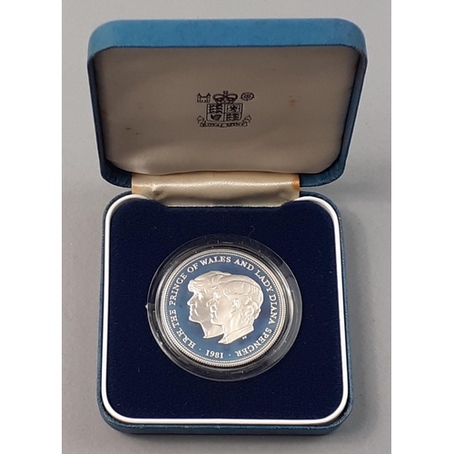 187 - 1981 Royal Mint cased and encapsulated Royal Wedding silver proof coin.#187