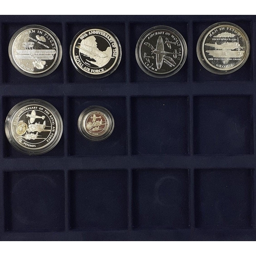 197 - WESTMINSTER MINT. AIRCRAFT OF THE WORLD Silver proof coins collection in original case. 28 original ... 