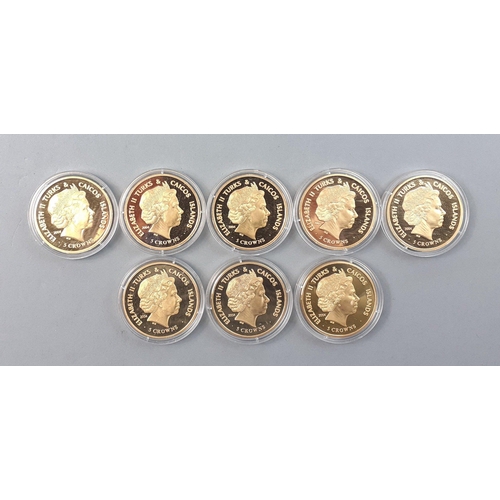 202 - The Crown Jewels Coin Collection.  Eight wonderful coins in 24ct gold plated copper proof finishes w... 