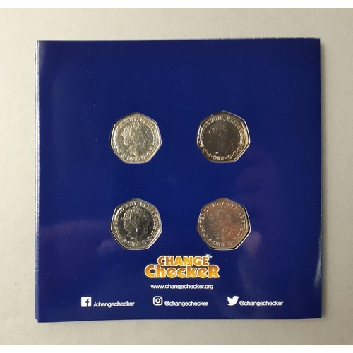 204 - A change checker pack containing 4 Beatrix Potter 50p coins in as issued condition.#204