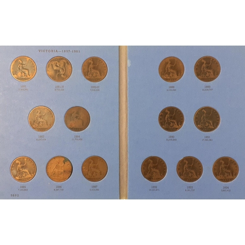 224 - WHITMAN Coin folders x 3 PENNY collections spread over three folders. Only missing two coins from fo... 