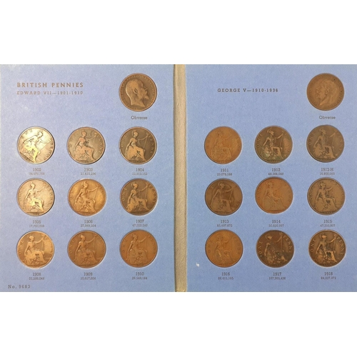 224 - WHITMAN Coin folders x 3 PENNY collections spread over three folders. Only missing two coins from fo... 