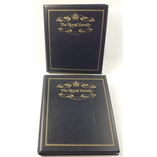 227 - WESTMINSTER MINT. DIANA PRINCESS OF WALES Stamps, covers and coins in two plush albums in very good ... 