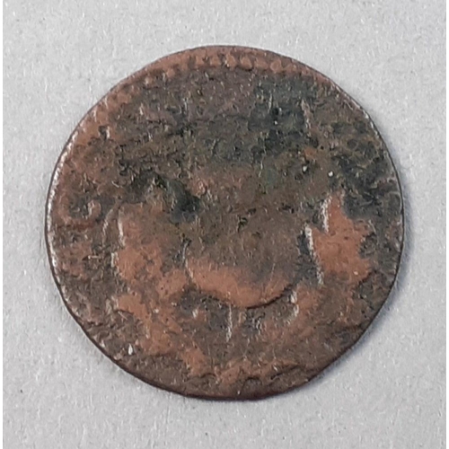 236 - CHARLES I 1625-1649 Copper Twopence / Turner Scottish coin with thistle reverse.  Lovely detail good... 