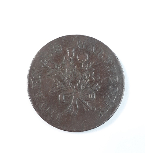 242 - 1793 INVERNESS HALFPENNY token with cornucopia reverse.  Nice detail light wear.#242