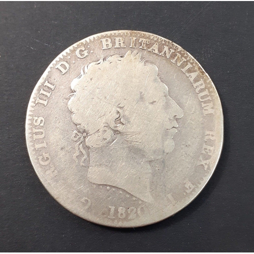 244 - GEORGE IIII Silver Crown 1820.  Wear overall but still with details.  Always a collectible coin.#244... 