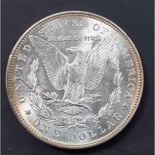 250 - 1886 UNITED STATES Morgan Dollar P. Toned and with unfortunate scratch to reverse.#250