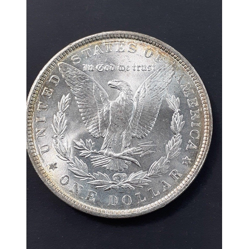 251 - 1886 UNITED STATES Morgan Dollar. Lightly toned, good grade.#251