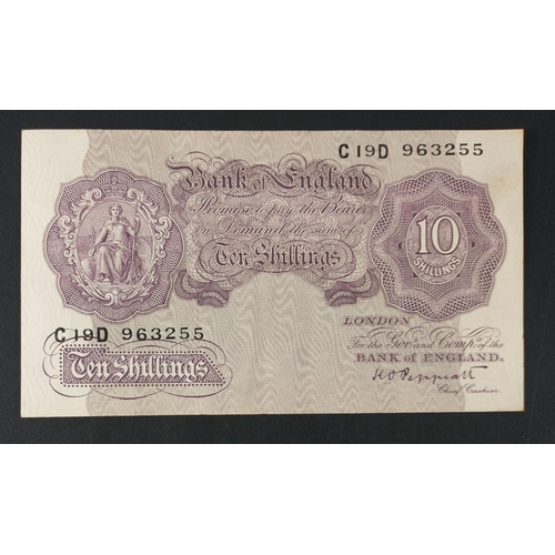 269 - A WWII era PEPPIATT ten shilling note in lovely condition with no rips, tears, creases etc.  A very ... 