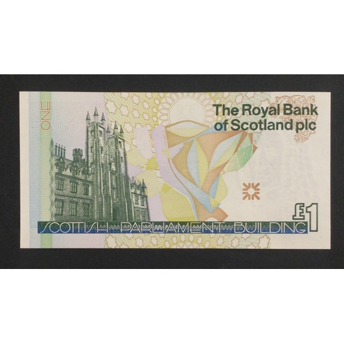 282 - ROYAL BANK OF SCOTLAND 1999 SCOTTISH PARLIAMENT One Pound £1 consecutively numbered notes X15. ... 