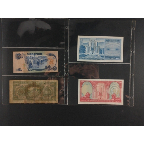 305 - A collection of Asian Bank Notes of interest to include Japanese Occupation Notes, Singapore, Chines... 