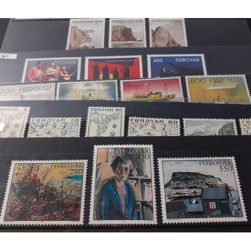 316 - FAROE ISLANDS 1975-1993 stamps  x 101qty - UNMOUNTED MINT never hinged condition 
SG Catalogue value... 