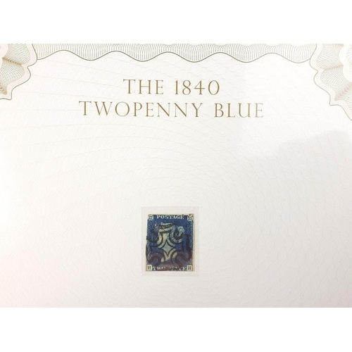 327 - A Westminster Mint Folder containing an attractively presented 1840  Twopenny Blue with certificate.... 