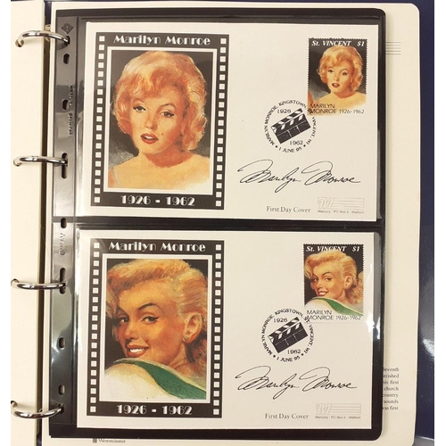 337 - Three albums of WESTMINSTER MINT Stars of Stage and Screen stamp albums, all presented in beautiful ... 