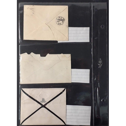 338 - A collection of POSTAL HISTORY to include 6 covers and one entire - Victorian one penny Lilac's - an... 